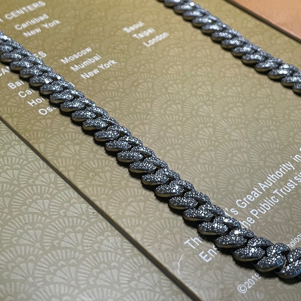 Vvs moissanite cuban chain 6-6.5mm 18in